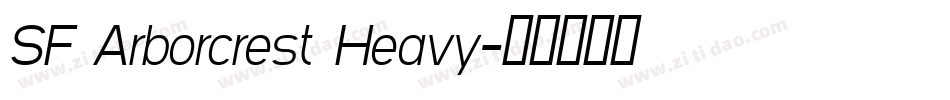 SF Arborcrest Heavy字体转换